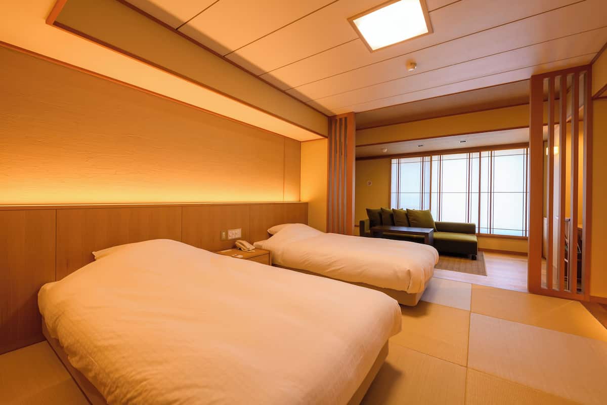 Japanese Western Style Room for 3 People | Minibar, in-room safe, desk, free wired Internet