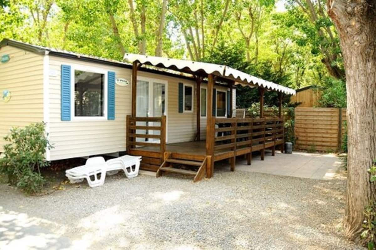 Stacaravan (Riviera Lodge) | Terras