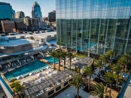 Outdoor pool, a heated pool, pool cabanas (surcharge), pool umbrellas