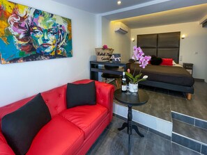 Rom – comfort, terrasse | Sengetøy i egyptisk bomull og sengetøy av topp kvalitet