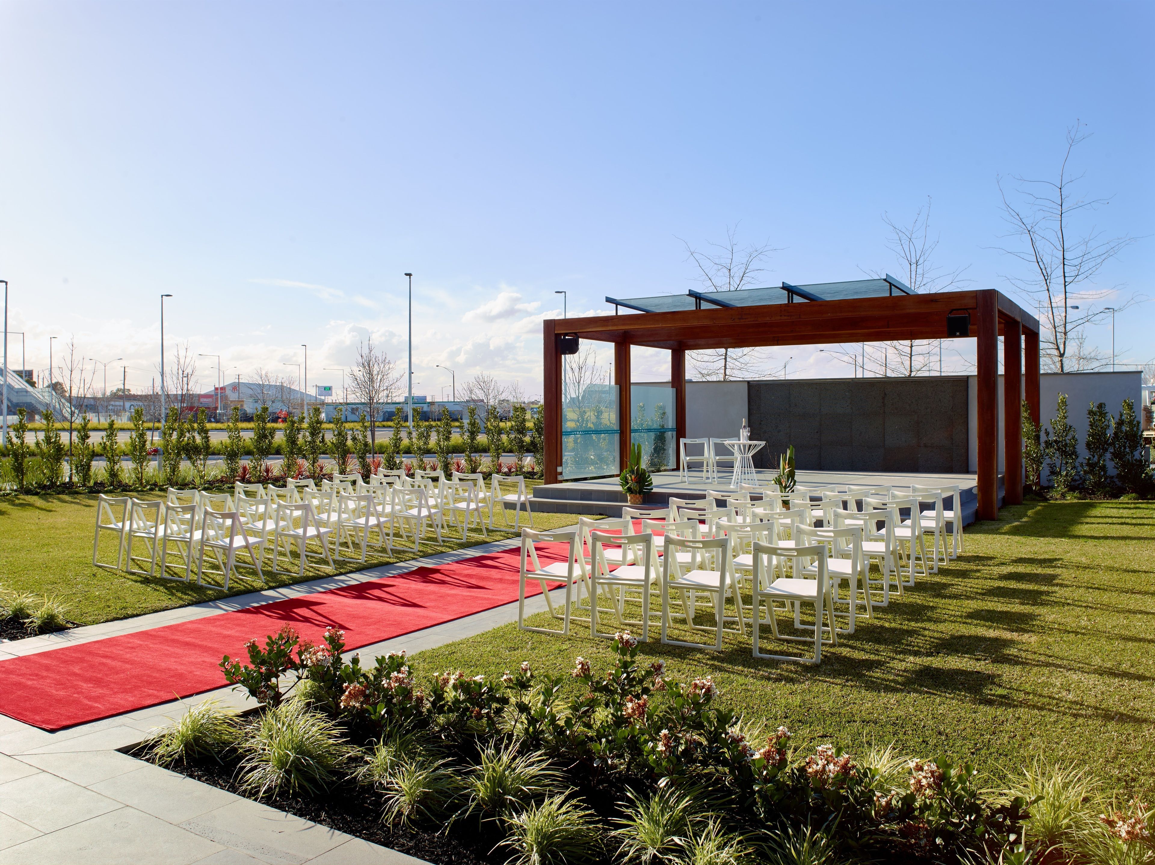 outdoor wedding area