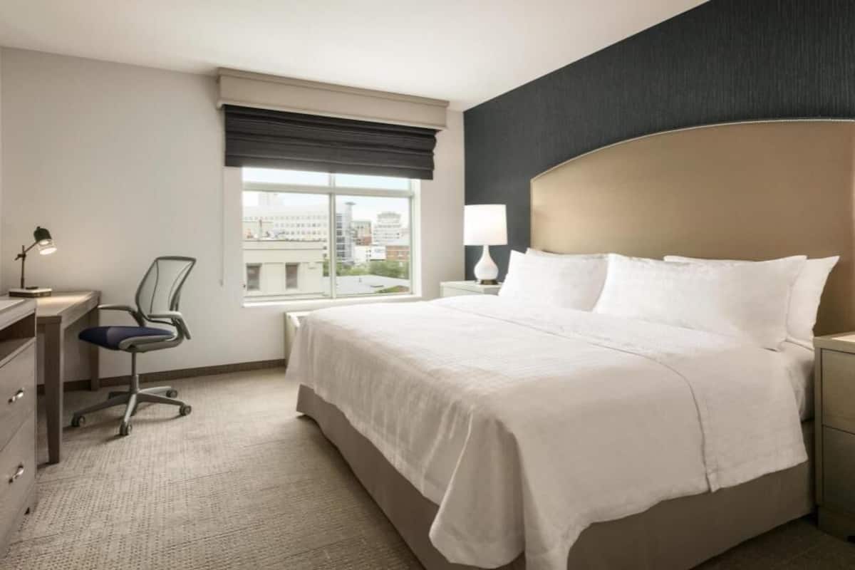 In-room safe, desk, laptop workspace, blackout drapes