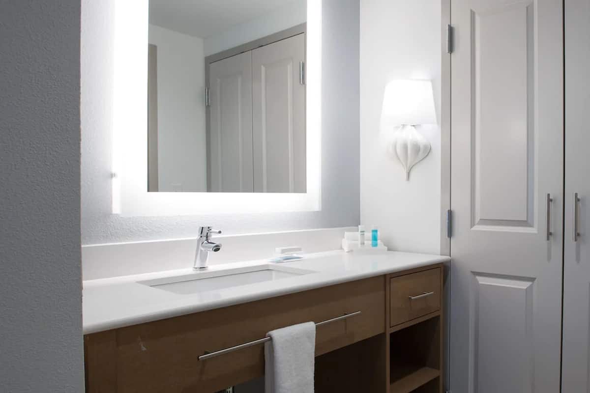 free toiletries, hair dryer, towels