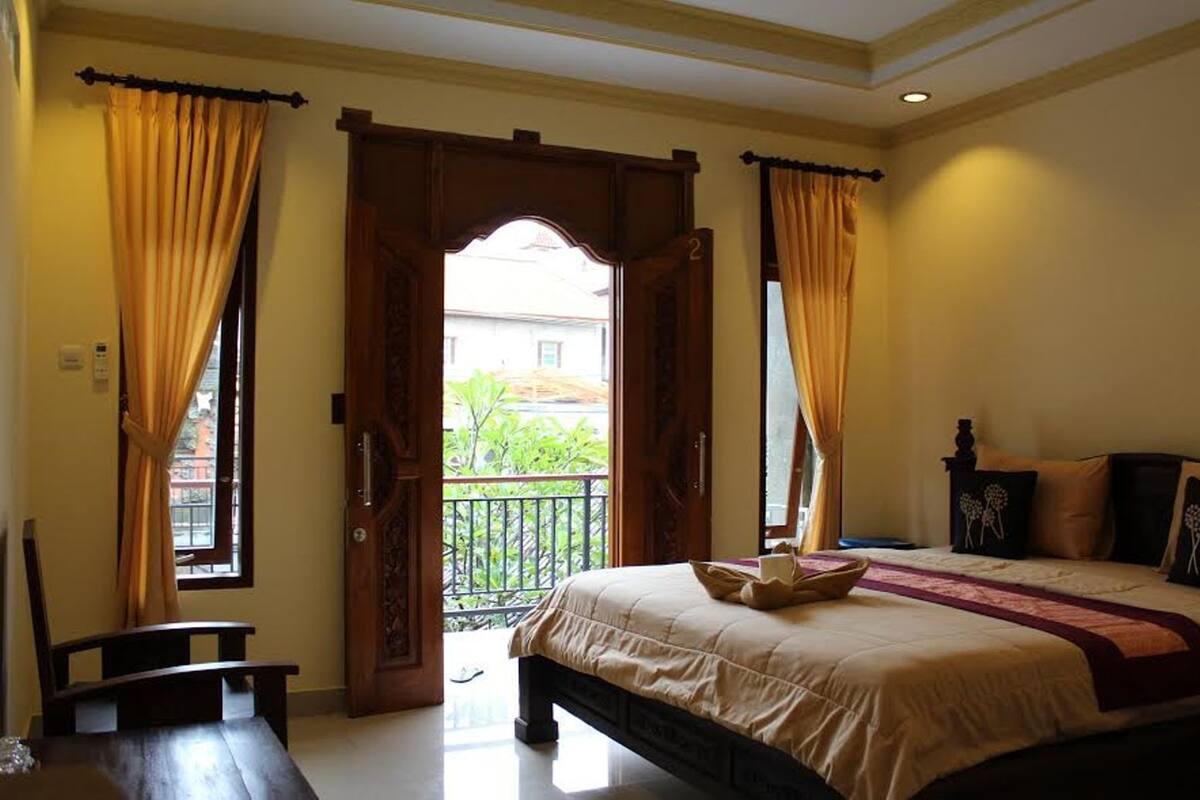 Kamar Double | Wi-Fi gratis dan seprai linen