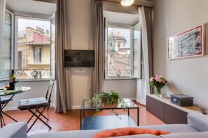 Apartment, 1 Bedroom (Via di Grotta Pinta, 10 - Int. 9) | Living area | Flat-screen TV - Rome as you feel - Grotta Pinta Apartments (Rome)
