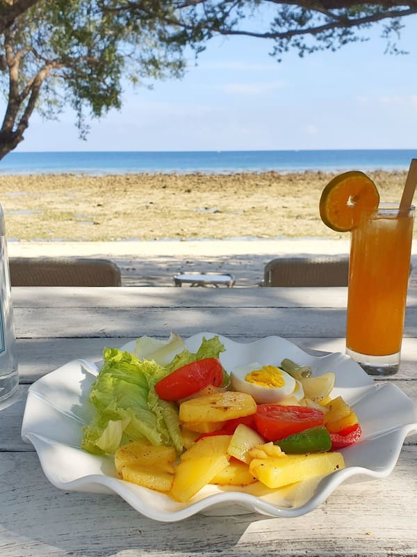 Colazione completa, servita tutte le mattine (135000 IDR a persona)