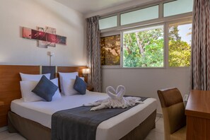 In-room safe, desk, blackout curtains, soundproofing