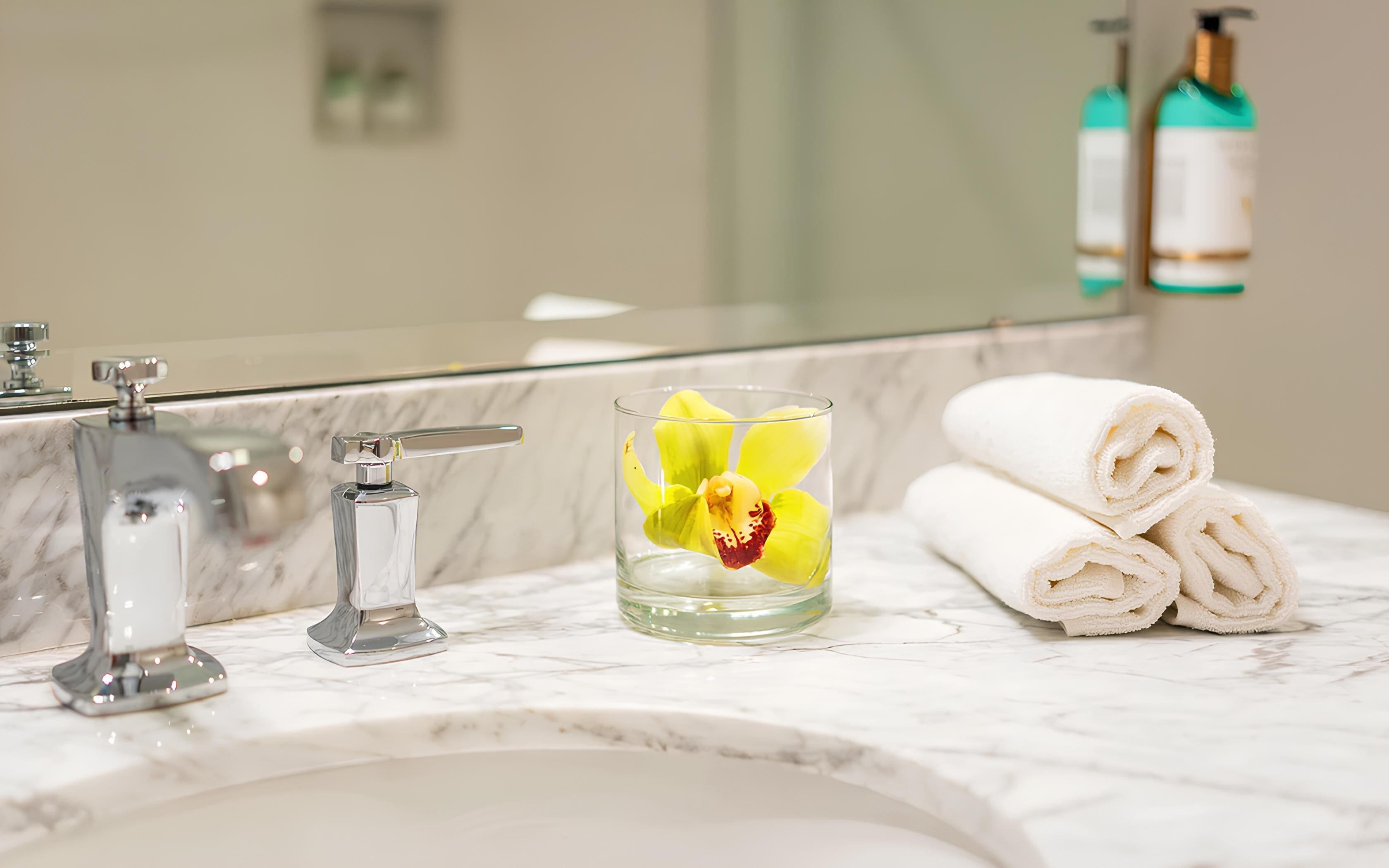 junior suite, 1 king bed (junior suite) | bathroom | designer toiletries, hair dryer, bathrobes, slippers