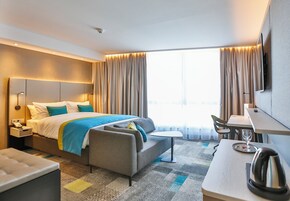 Habitación estándar, 1 cama de matrimonio (Bath Shower Combination) | Caja fuerte, escritorio, espacio para trabajar con un portátil