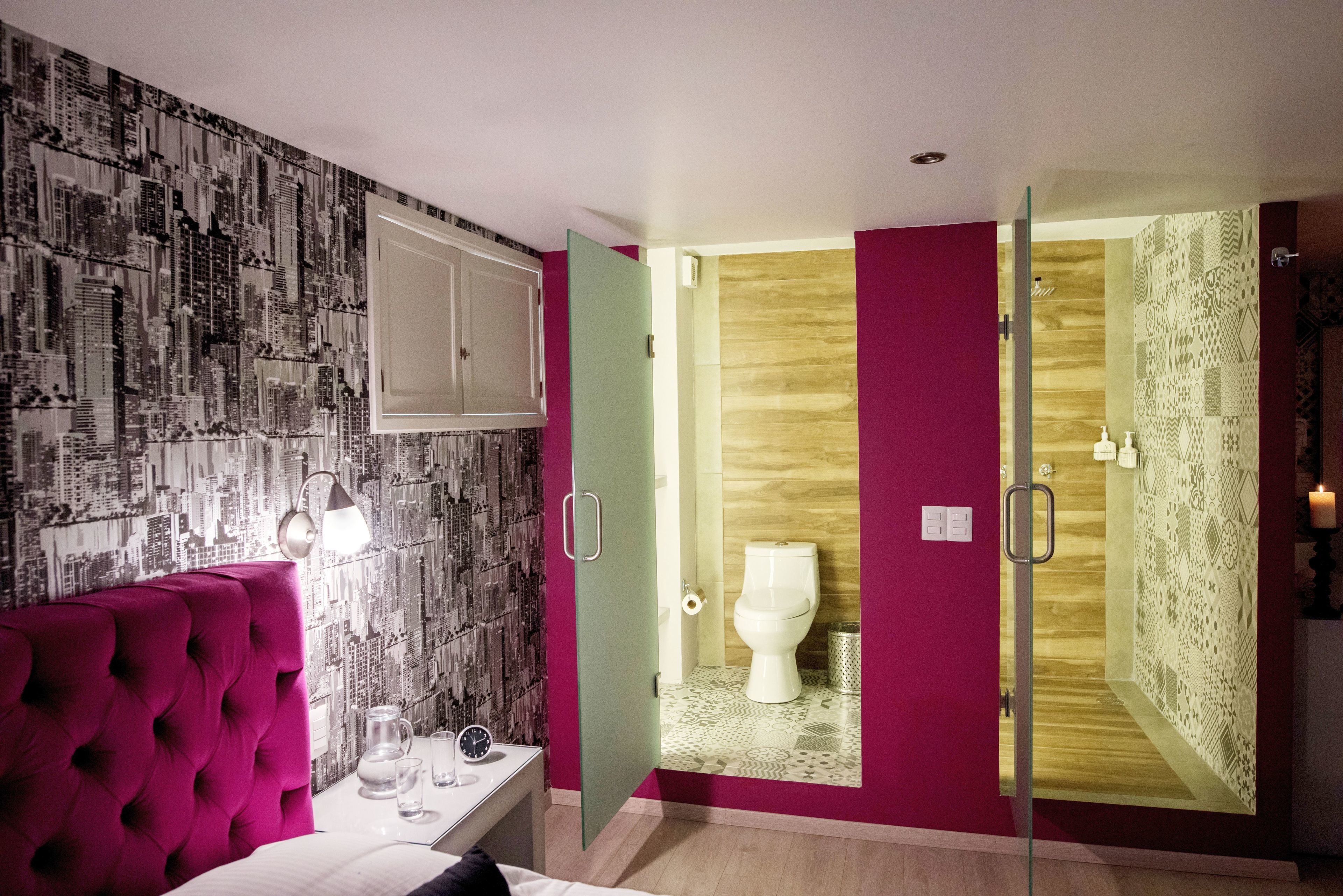master suite | bathroom | shower, rainfall showerhead, free toiletries, hair dryer