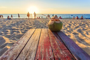 Vlak bij het strand