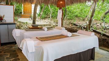 Aromaterapia, massagens com pedras quentes