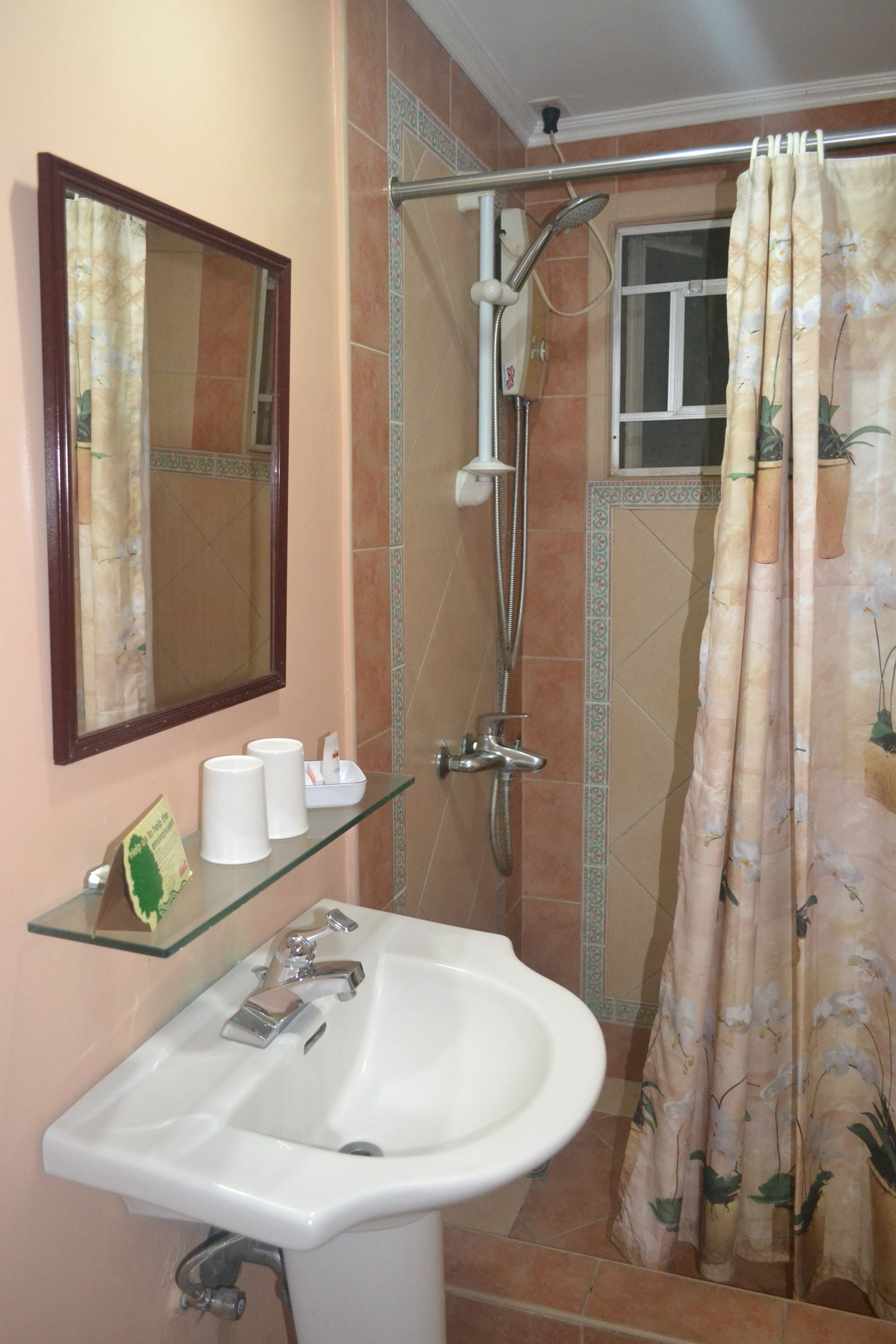 bathroom | shower, free toiletries, hair dryer, towels