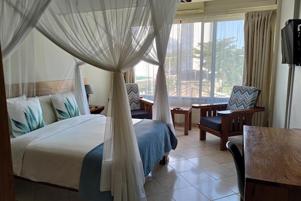 In-room safe, desk, laptop workspace, cots/infant beds