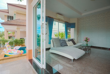 Flat-screen TV. June Pool Villa