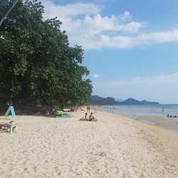 位於海灘上