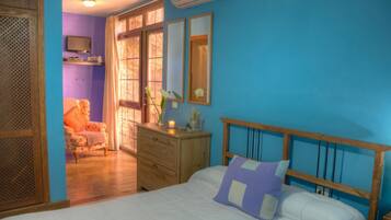 Desk, free cots/infant beds, free wired Internet, bed sheets