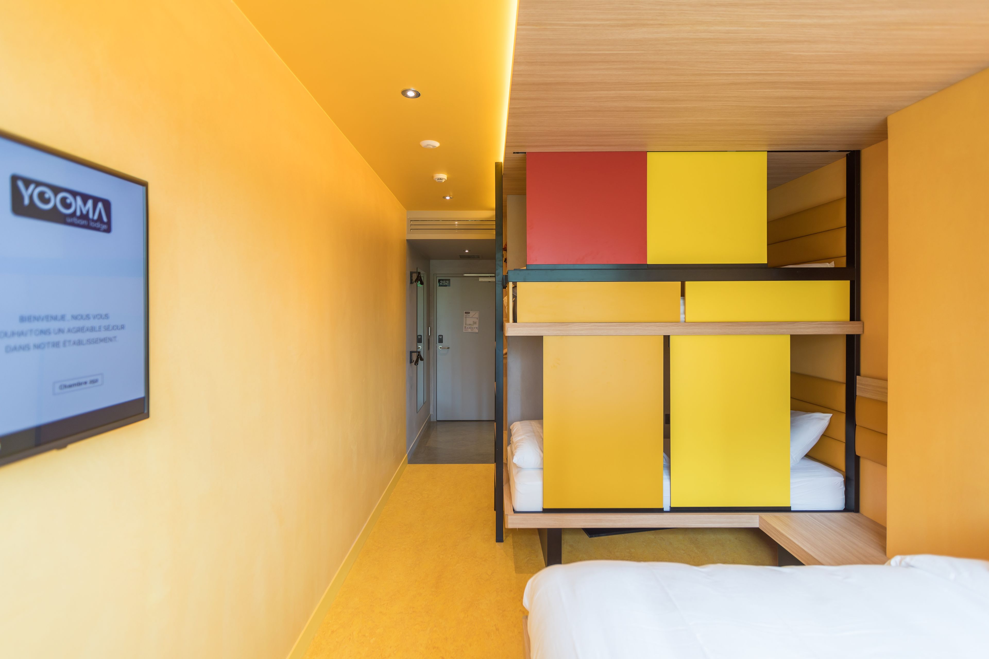 yooma famille y5 seine side | premium bedding, memory-foam beds, in-room safe, desk