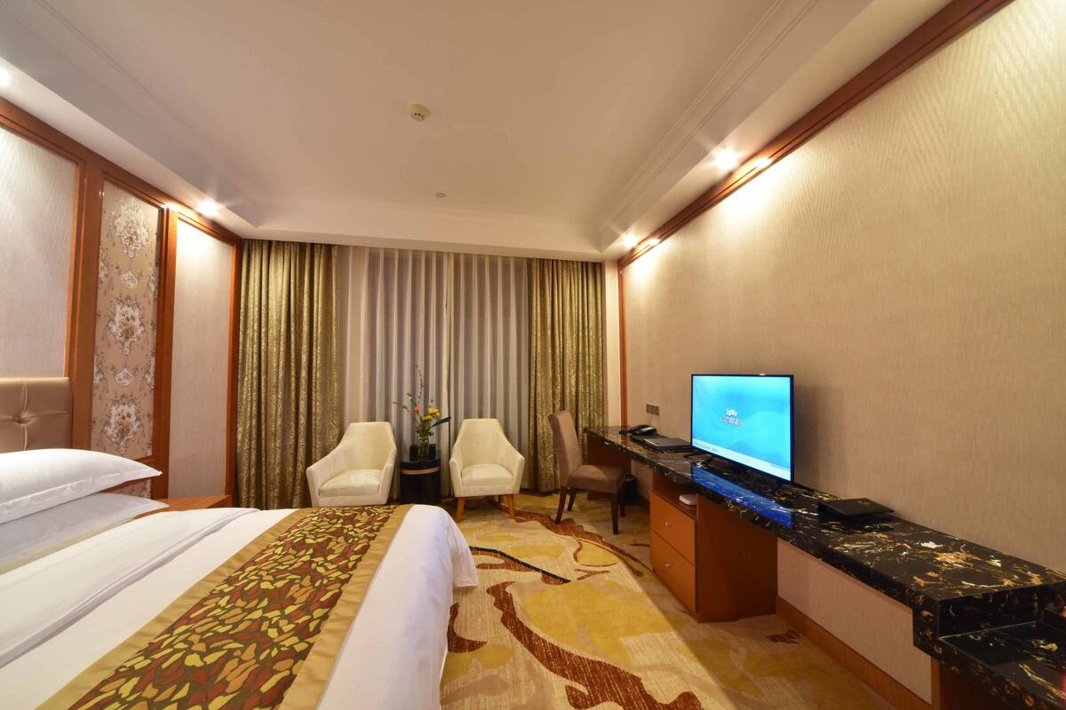 In-room safe, desk, blackout curtains, iron/ironing board