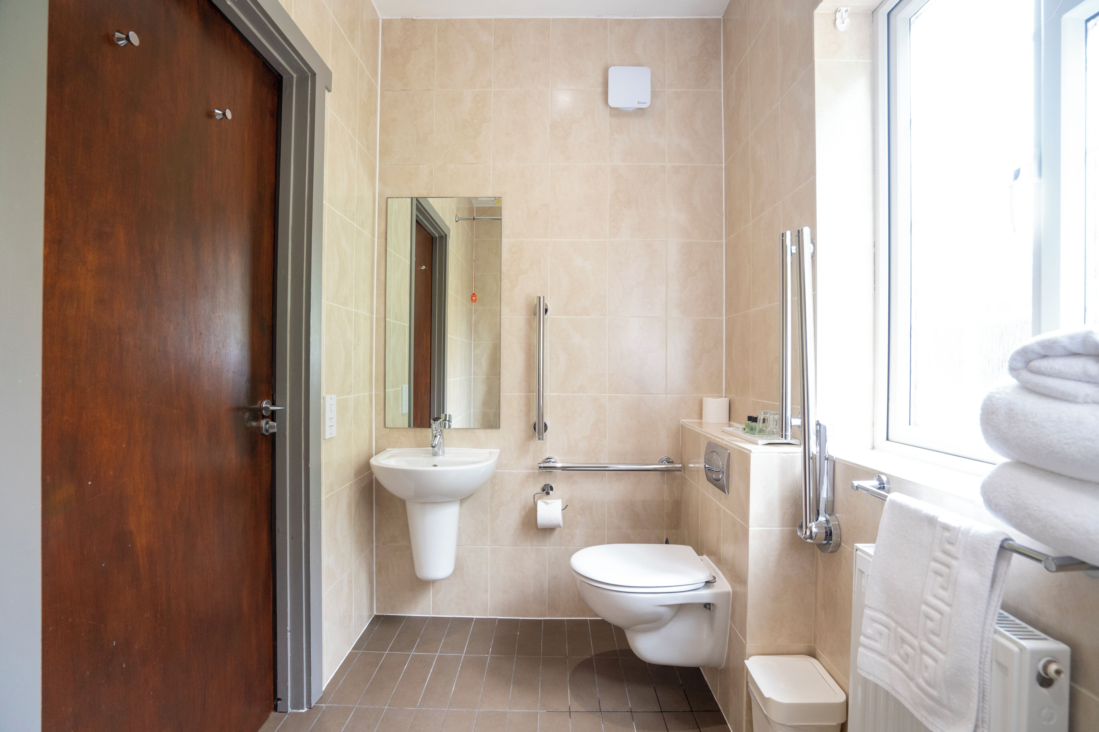 small double room  | accessible bathroom