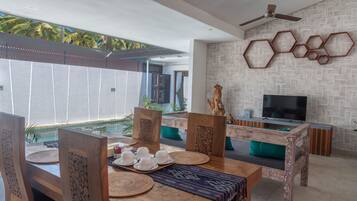 Villa, 2 Bedrooms, Private Pool | Living area | LCD TV