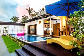 Villa, 3 Bedrooms, Private Pool | Premium bedding, minibar, in-room safe, desk