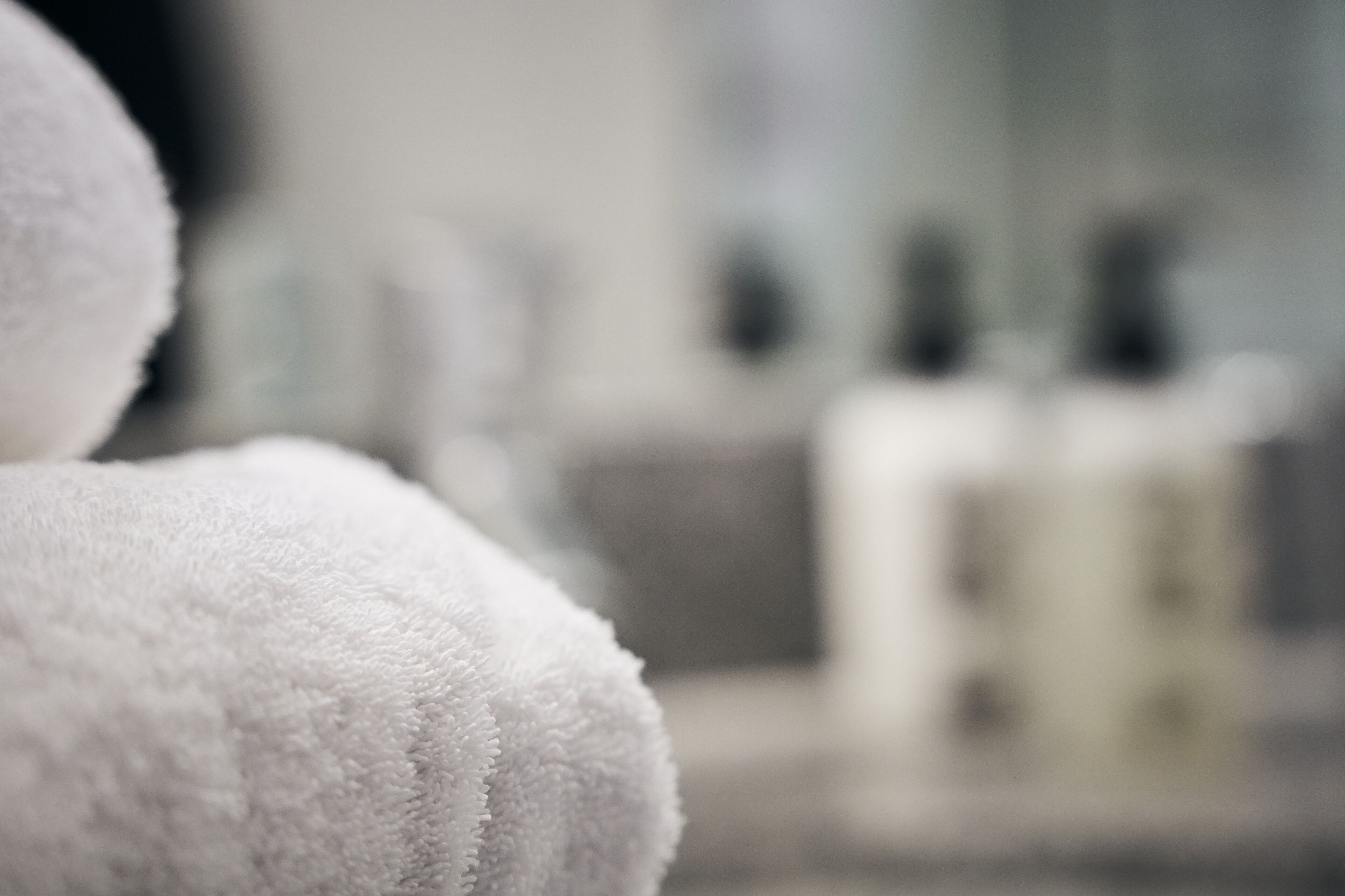 shower, free toiletries, towels