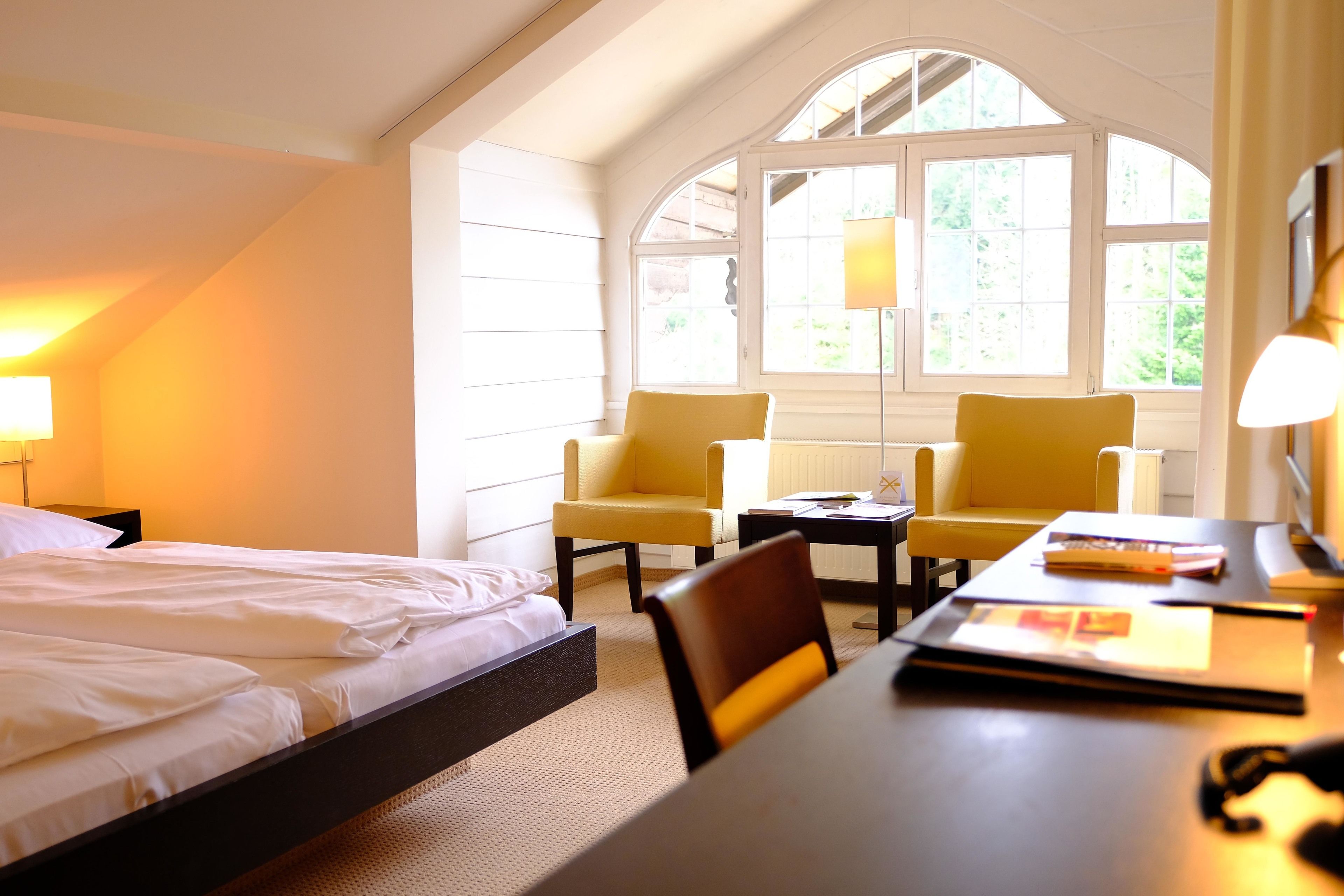 basic double room, mountain view, garden area | premium bedding, in-room safe, desk, laptop workspace