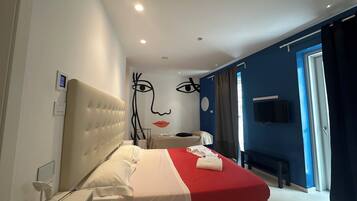 1 chambre, literie de qualité supérieure, couette en duvet d'oie