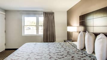 Desk, free WiFi, bed sheets, alarm clocks