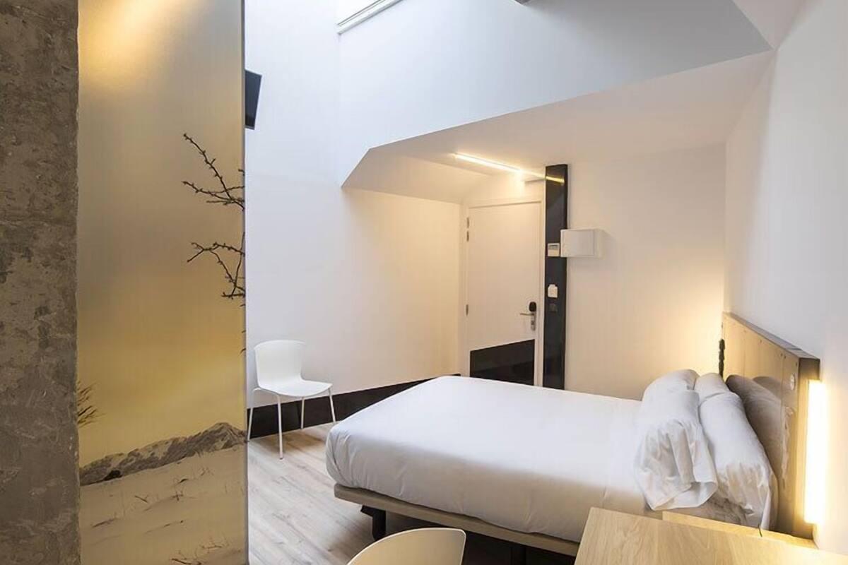 desk, blackout curtains, soundproofing, iron/ironing board