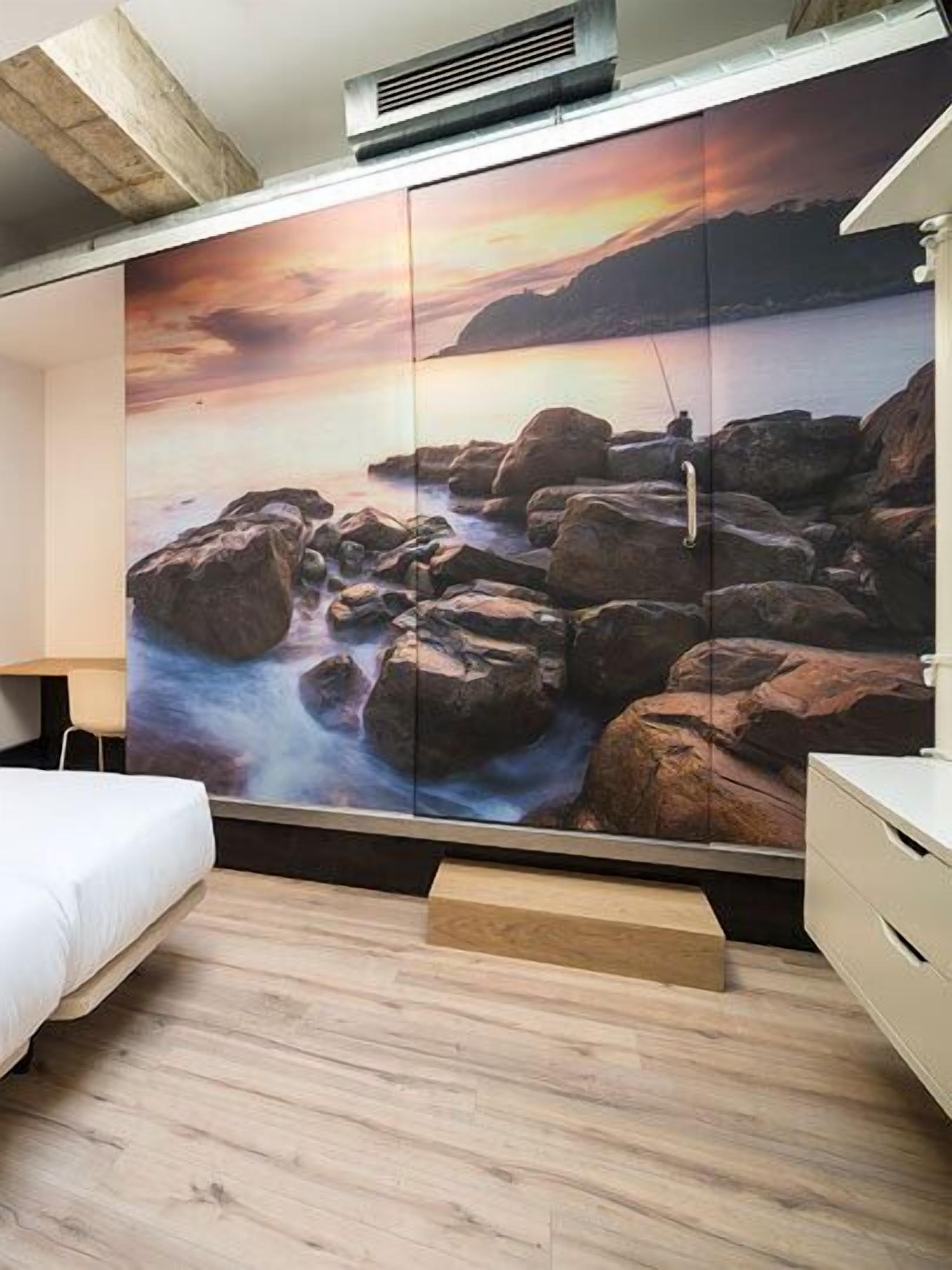 double room | desk, blackout curtains, soundproofing, iron/ironing board