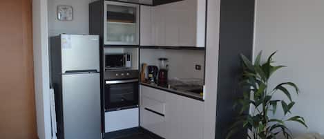 Apartment, Ocean View | Private kitchen | Full-size fridge, microwave, oven, stovetop