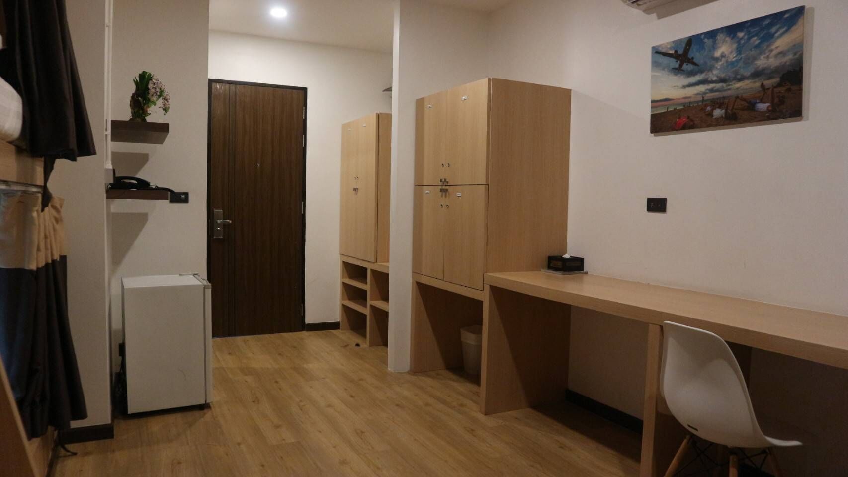 standard shared dormitory | desk, laptop workspace, blackout curtains, free wifi