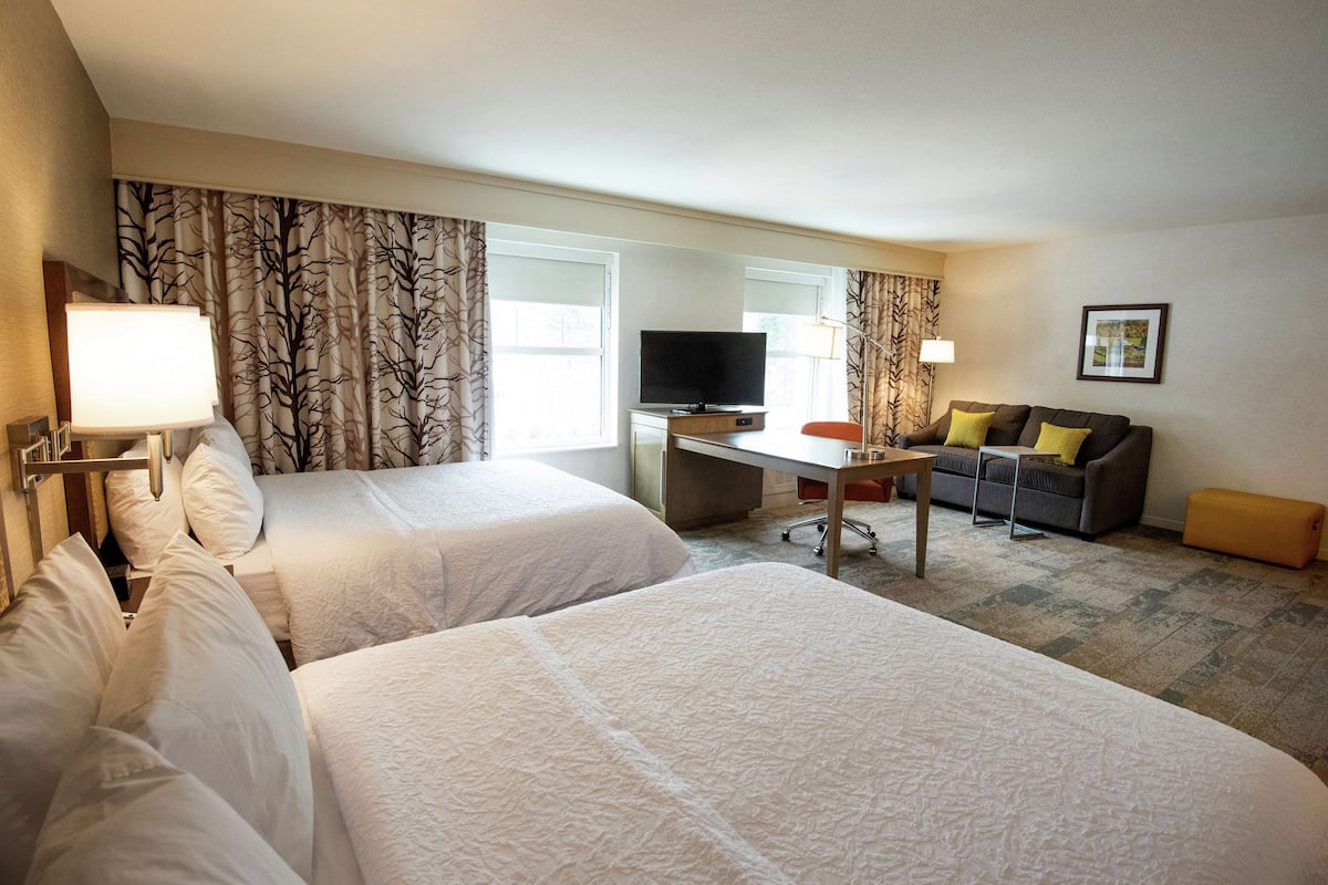 studio, 2 queen beds, accessible, bathtub (mobility & hearing) | premium bedding, in-room safe, desk, blackout curtains