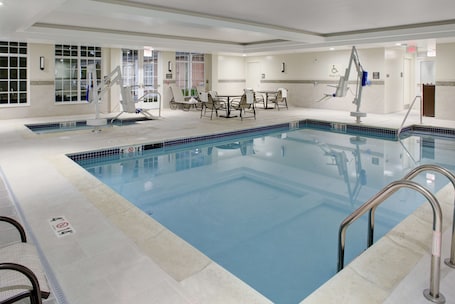Indoor pool. Hampton Inn and Suites Manchester