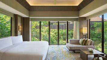 Villa, 1 Bedroom, Beachfront | 1 bedroom, premium bedding, down comforters, free minibar items