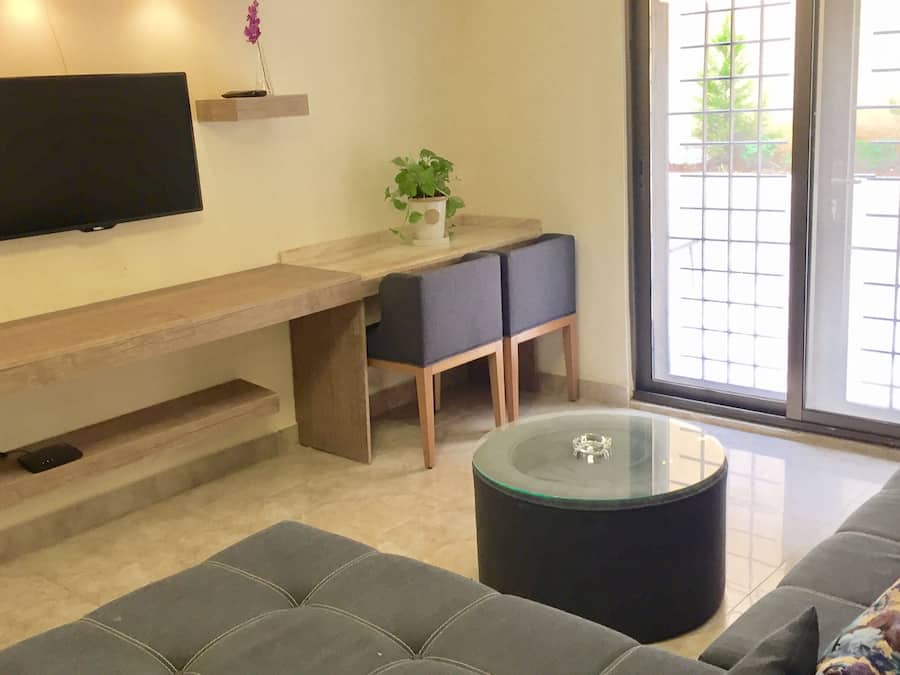Deluxe appartement, 1 slaapkamer, terras | Woonruimte