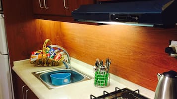 Business Apartment, 1 Bedroom, Patio | Private kitchen | Coffee/tea maker, electric kettle