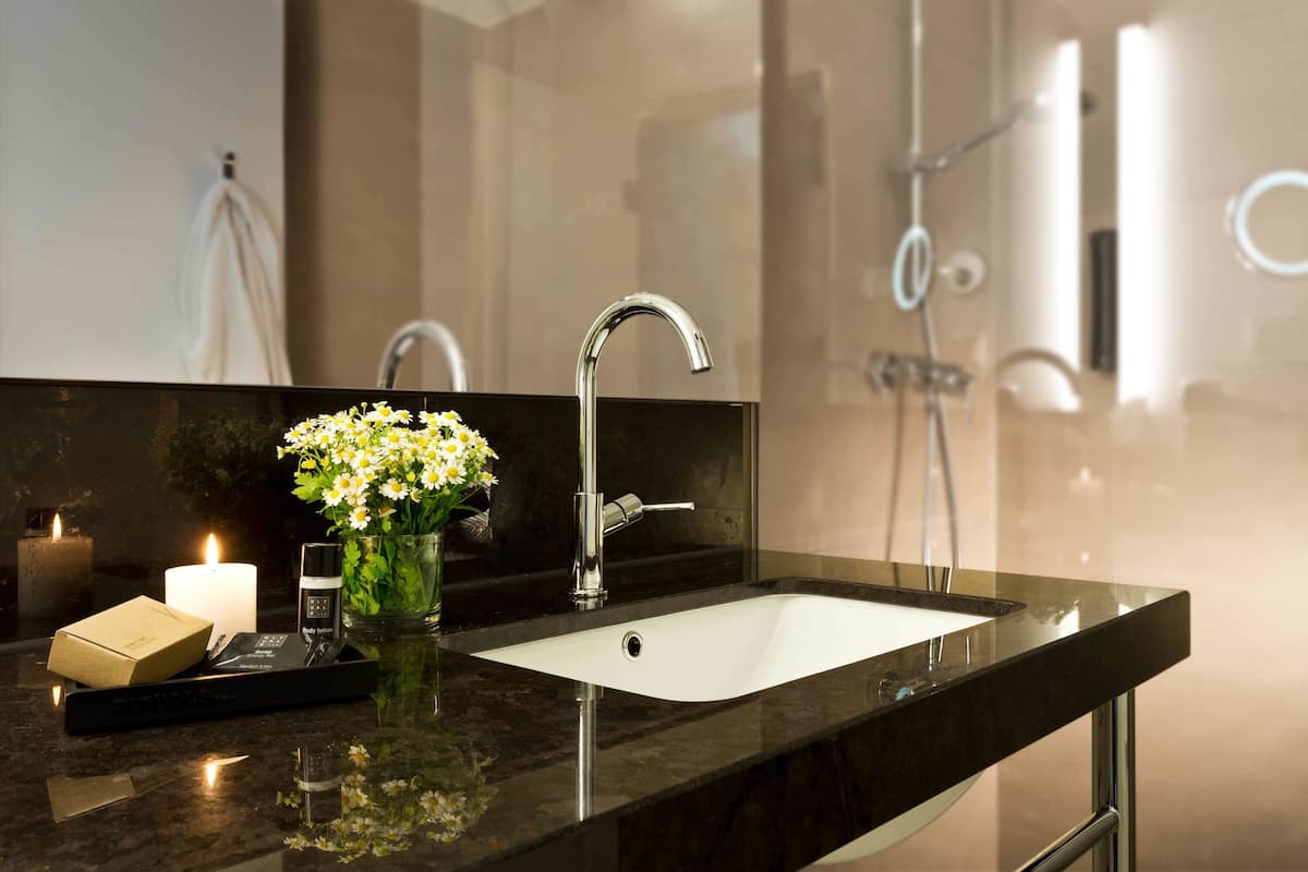 free toiletries, hair dryer, bathrobes, slippers