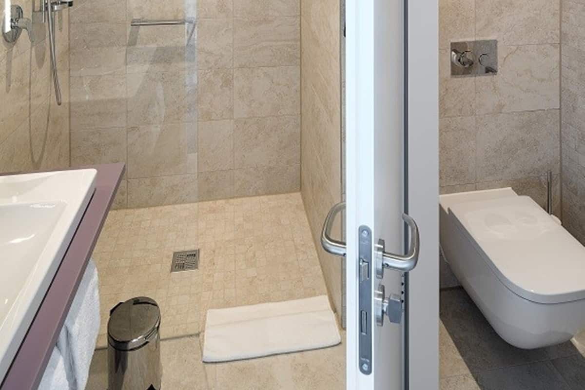 free toiletries, hair dryer, towels