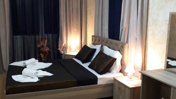 1 bedroom, premium bedding, down comforters, minibar