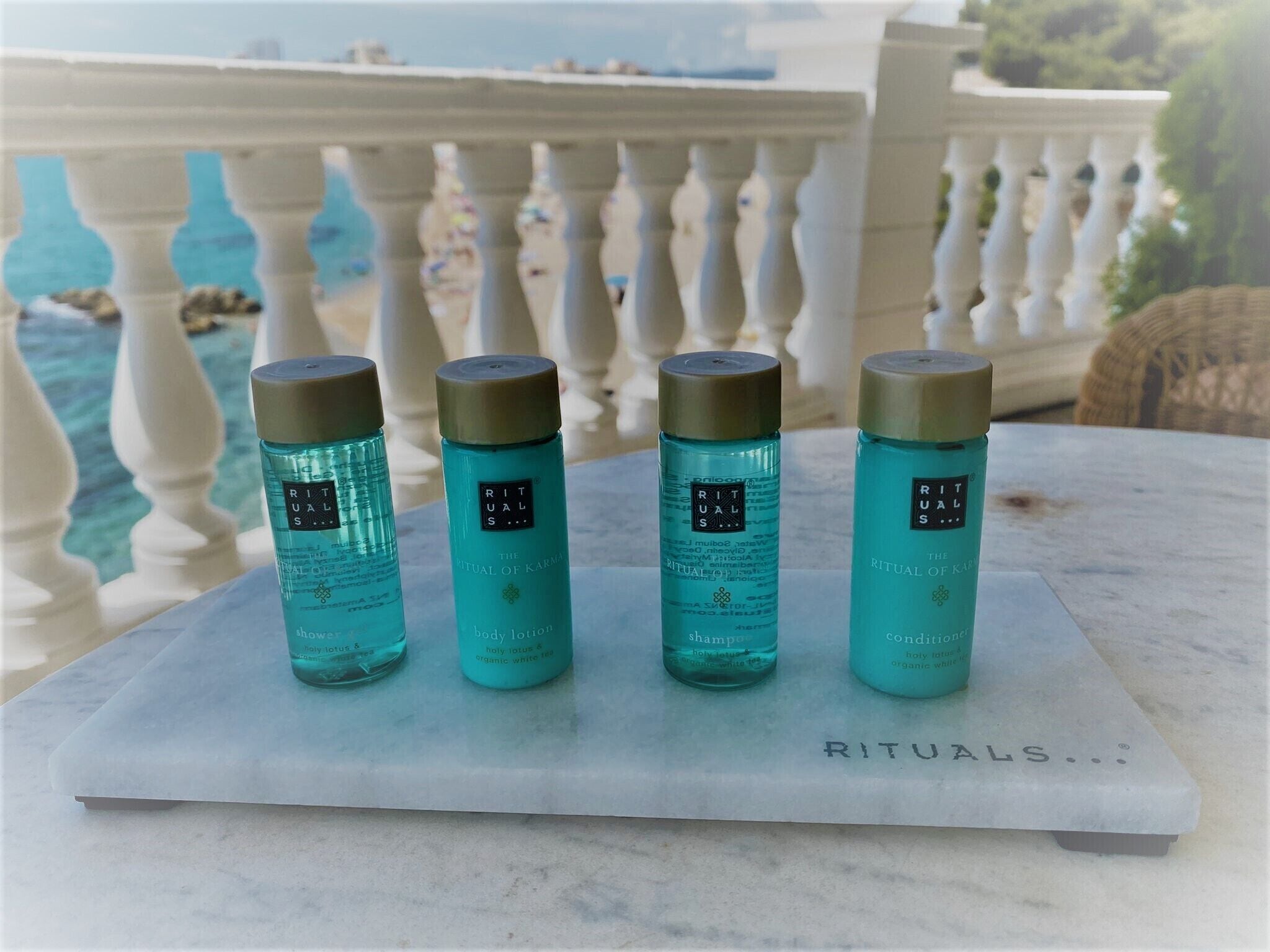 free toiletries, hair dryer, towels