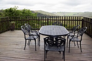 Bungalow, 2 Bedrooms (Wildebeest Rondavel (11) | Balcony view - Rain Farm Game Lodge (Ballito)