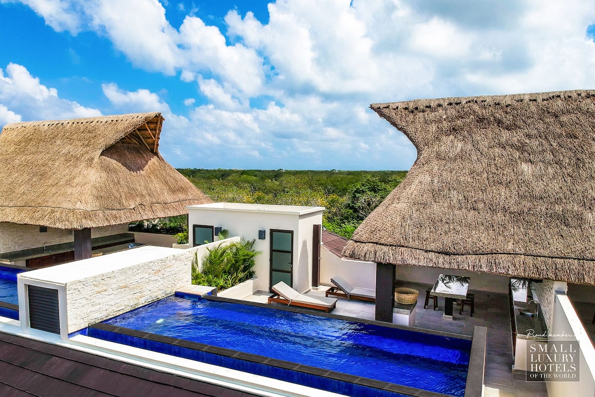 Penthouse, 1 chambre, piscine privée | Terrasse/Patio