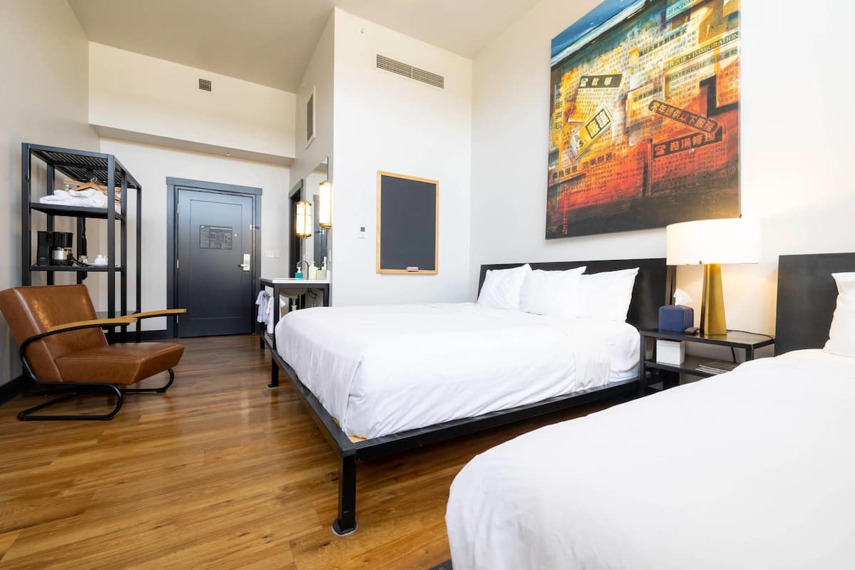 Standard Room, Multiple Beds, Non Smoking | Premium bedding, pillowtop beds, minibar, desk