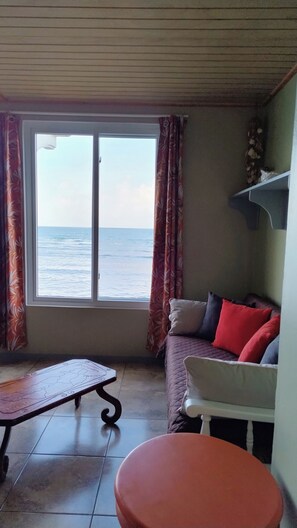 舒適套房, 1 間臥室, 海景 | 客廳