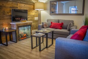 43-Zoll-LED-Fernseher mit Kabelempfang, Fernseher, Kamin