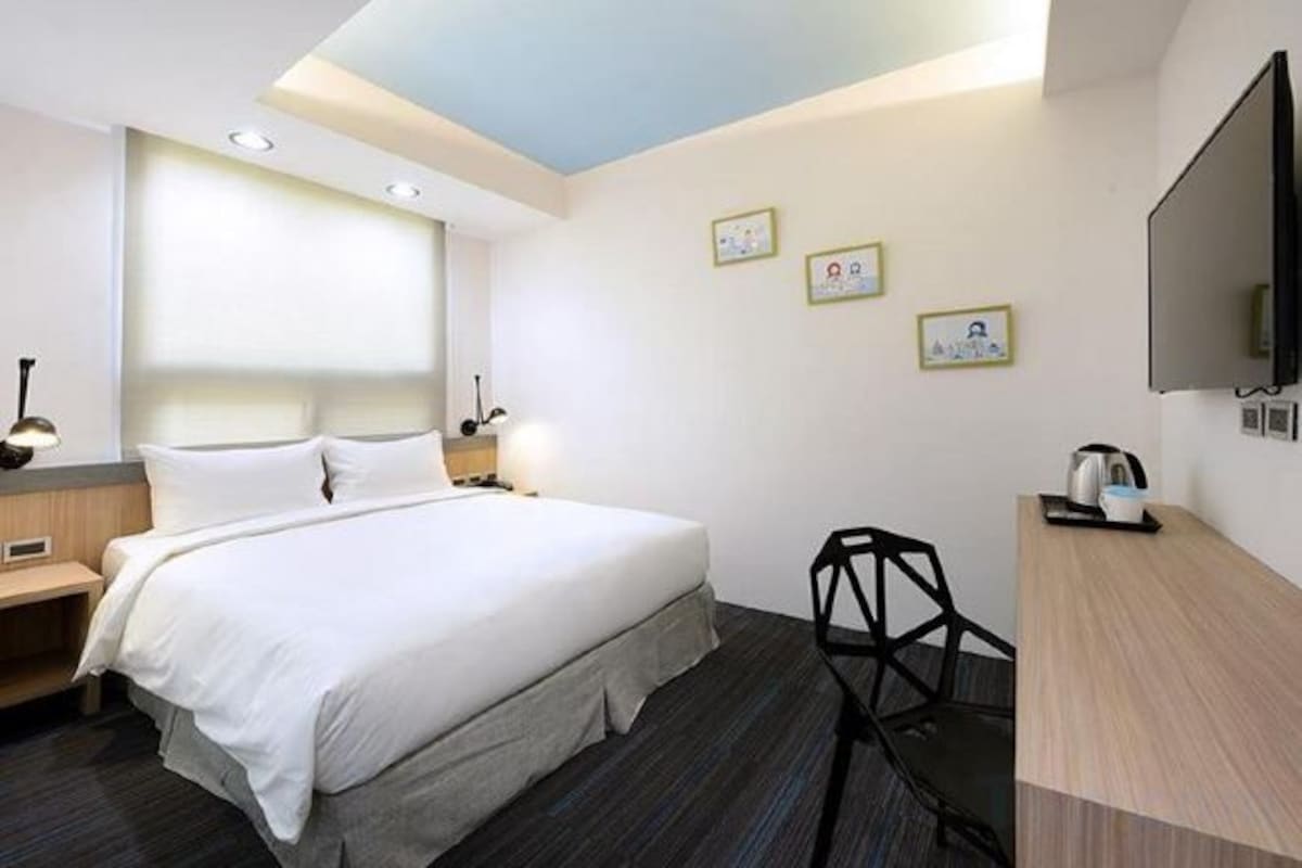 Desk, blackout drapes, rollaway beds (surcharge), WiFi (free)