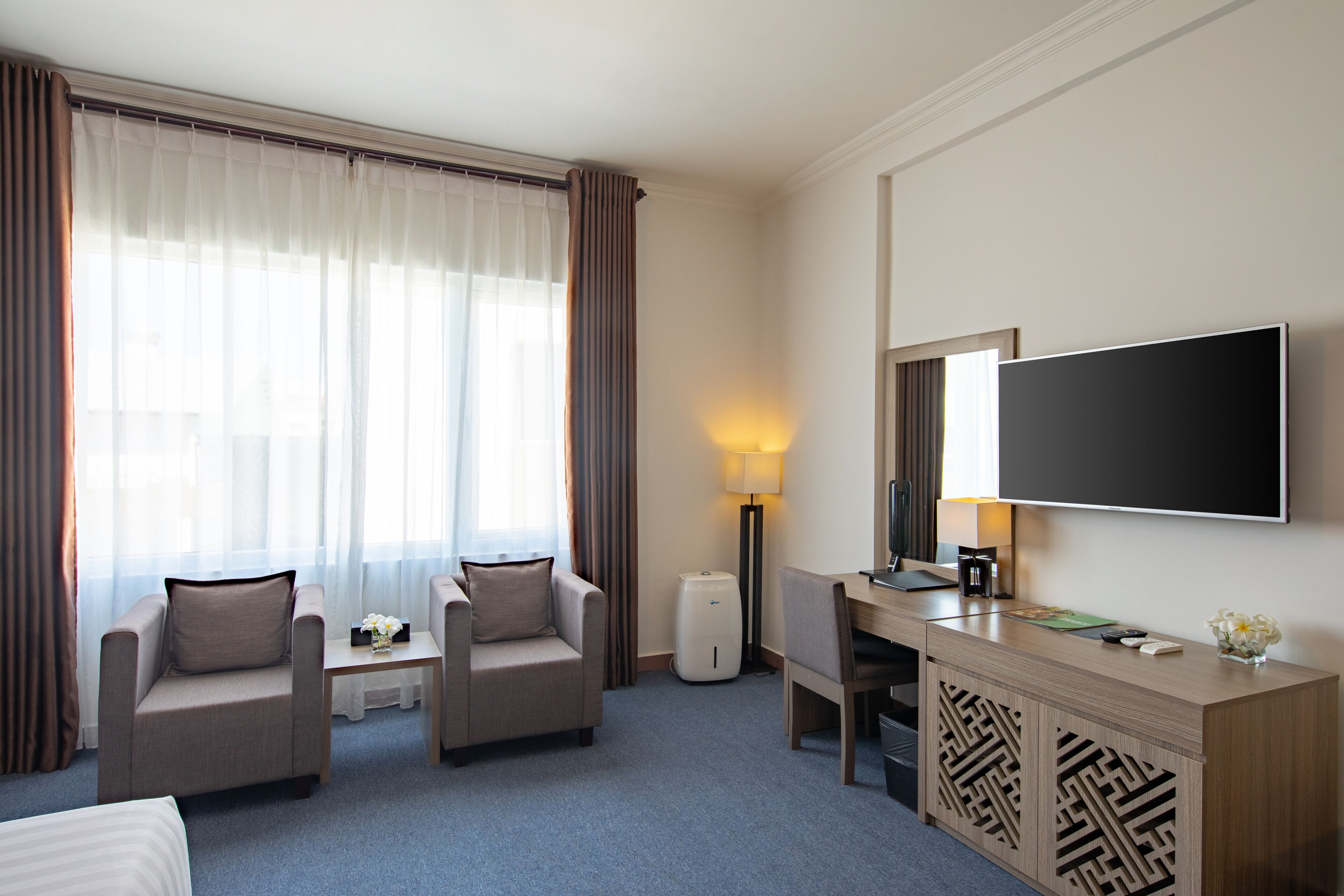 superior double or twin - onsen bath service included | living area | 40-inch lcd tv with cable channels, tv